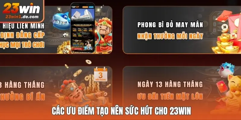 Các ưu điểm tạo nên sức hút cho 23WIN